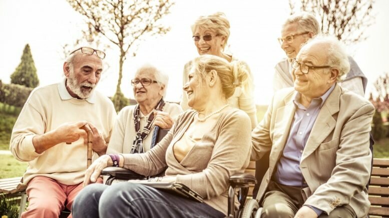 Group of Seniors Spending Time at the Park